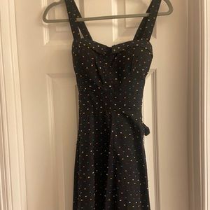 Black Dress with Multicolor Polkadots